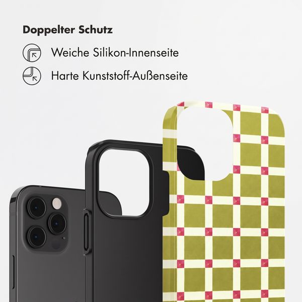 Selencia Vivid Back Cover Apple iPhone 12 - Check This Olive
