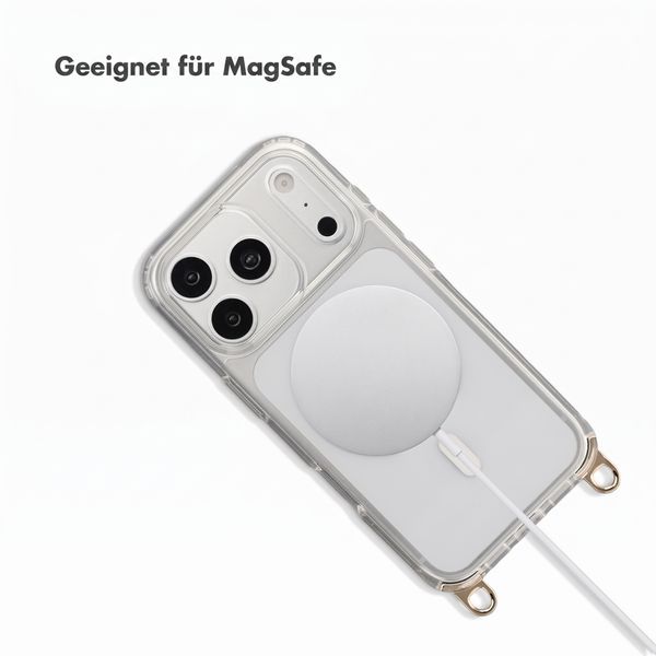 Selencia Rivièra MagSafe Backcover mit abnehmbarem Haken Apple iPhone 18 Pro / 17 Pro - Transparent