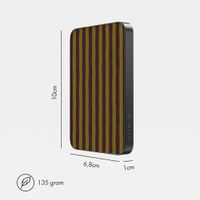 Selencia Vivid Powerbank 5.000 mAh - MagSafe und Qi - Black / Bonbon Stripe Matcha