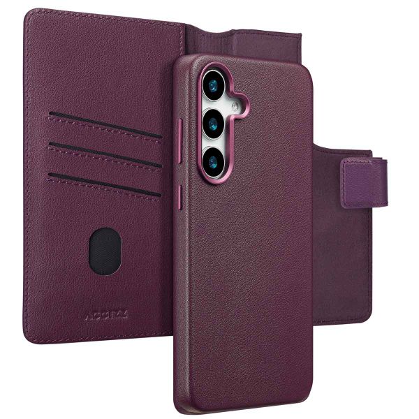 Accezz 2-in-1 Klapphülle aus Leder mit MagSafe für das Samsung Galaxy S25 Ultra - Heath Purple