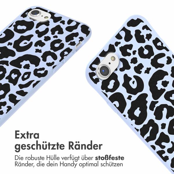 imoshion SilikonHülle design mit Band Apple iPhone SE (2022 / 2020) / 8 / 7 - Animal Lila