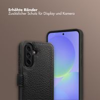 Selencia Riva Bookcase mit MagSafe und Handgelenkband Samsung Galaxy A37 (5G) - Schwarz