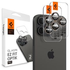 Spigen GLAStR Kamera Schutzglas 2er Pack für das Apple iPhone 17 Pro / 17 Pro Max / 16 Pro / 16 Pro Max / 15 Pro / 15 Pro Max / 14 Pro / 14 Pro Max - Titan Wüste