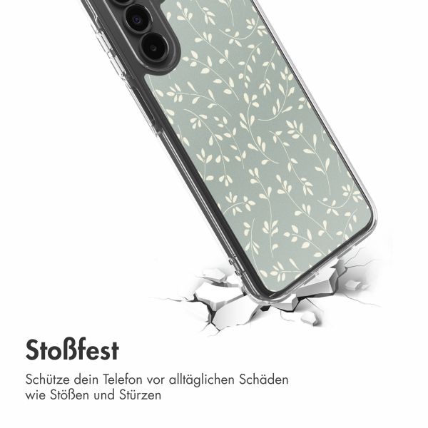imoshion Design Hülle Samsung Galaxy A17 - Smoke Green Flowers