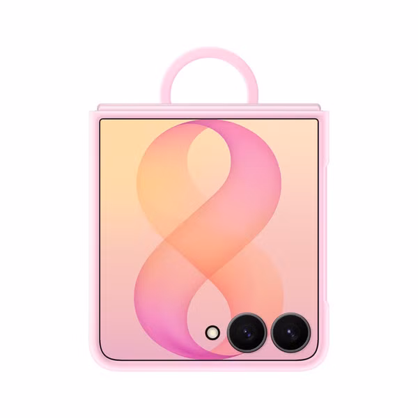 Samsung Silicone Magnet Cover Ring Samsung Galaxy Z Flip 8 - Rosa