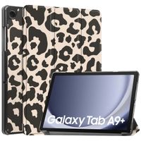 imoshion Design Trifold Klapphülle für das Samsung Galaxy Tab A9 Plus - Leopard