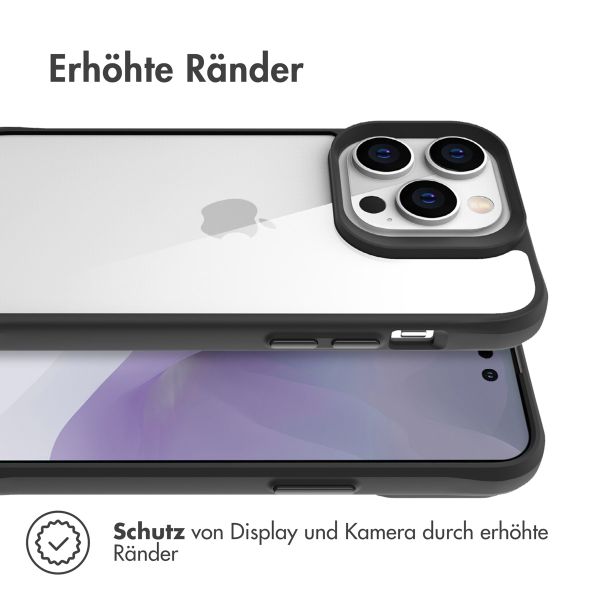 imoshion Rugged Hybrid Case für das Apple iPhone 14 Pro Max - Schwarz / Transparent
