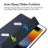 imoshion Trifold Hardcase Klapphülle Apple iPad 9 (2021) 10.2 Zoll / iPad 8 (2020) 10.2 Zoll / iPad 7 (2019) 10.2 Zoll - Dunkelblau