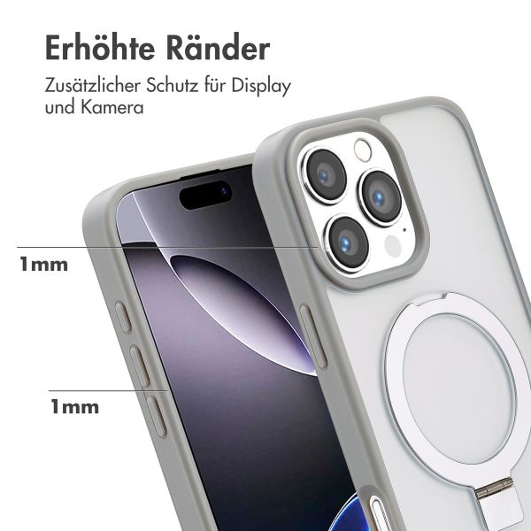 Accezz Ring Stand Backcover mit MagSafe Apple iPhone 16 Pro Max - Grau