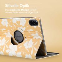 imoshion 360° drehbare Design Klapphülle für das Honor Pad X9 - Yellow Flowers