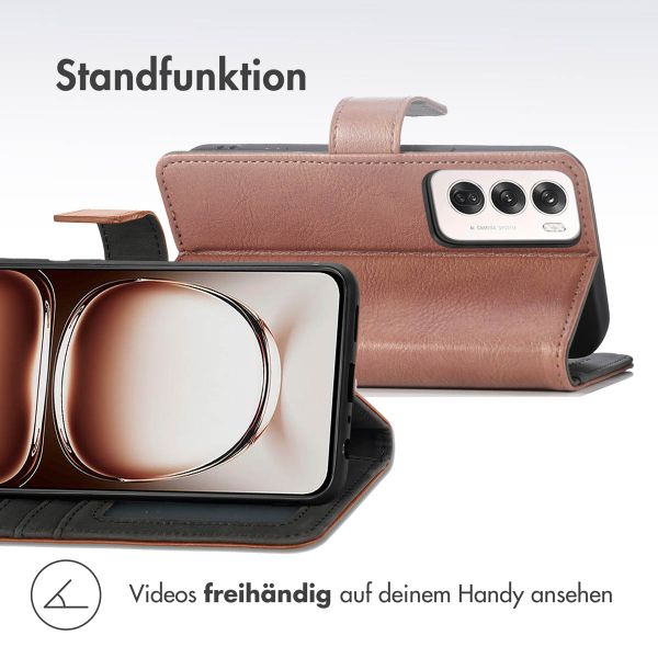 imoshion Luxuriöse Klapphülle Oppo Reno 12 Pro - Braun