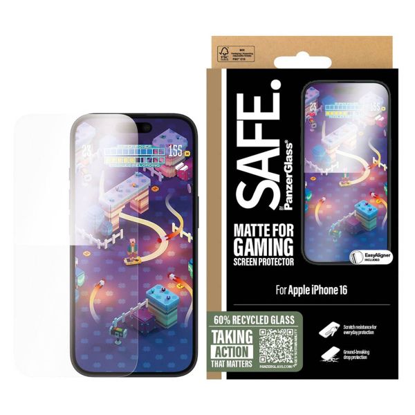 SAFE by PanzerGlass Gaming Screen Protector Ultra Wide Fit mit Applikator für das iPhone 16