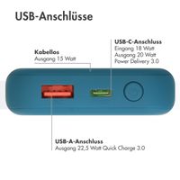 imoshion MagSafe Powerbank - 10.000 mAh - Kabellose Powerbank - Blau