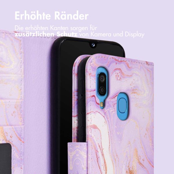 imoshion Design Klapphülle für das Samsung Galaxy A40 - Purple Marble