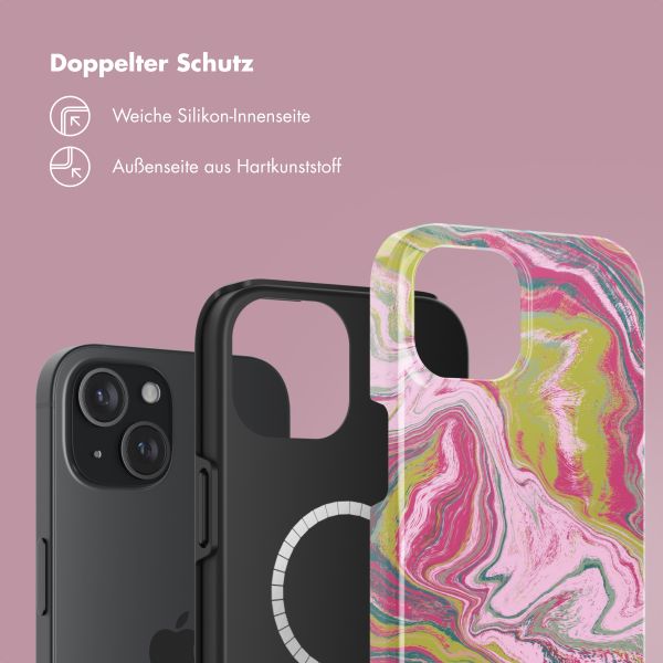 Selencia Vivid Rückabdeckung mit MagSafe Apple iPhone 15 - Marble Pink
