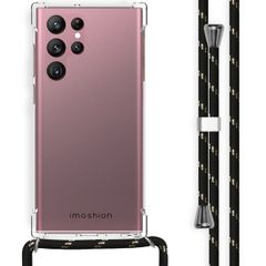 imoshion Backcover mit Band Samsung Galaxy S22 Ultra - Schwarz & Gold