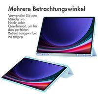 imoshion Trifold Hardcase Klapphülle für das Samsung Galaxy Tab S10 Plus / Tab S9 Plus / Tab S9 Plus FE 12.4 Zoll - Hellblau