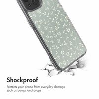 imoshion Design Hülle Apple iPhone 15 - Smoke Green Flowers