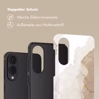 Selencia Vivid Back Cover Samsung Galaxy S25 Edge - Marble Light Brown