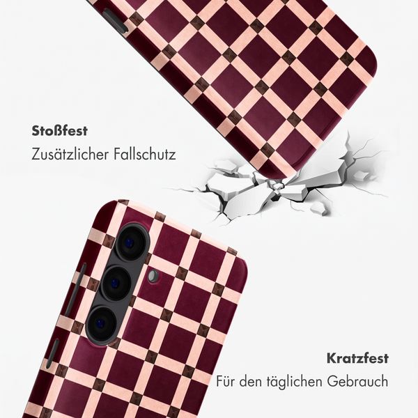 Selencia Vivid Rückabdeckung mit MagSafe Samsung Galaxy S24 - Check This Burgundy