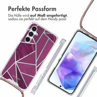 imoshion Design Hülle mit Band für das Samsung Galaxy A55 - Bordeaux Graphic