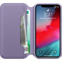 Apple Leather Folio Klapphülle Lila für das Apple iPhone X / Xs