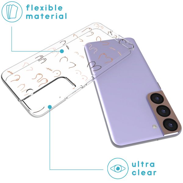 imoshion Design Hülle für das Samsung Galaxy S22 - Boobs all over - Transparent