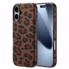 Selencia Sabi Backcover Leopardenmuster mit MagSafe Apple iPhone 17 - Mocha Brown