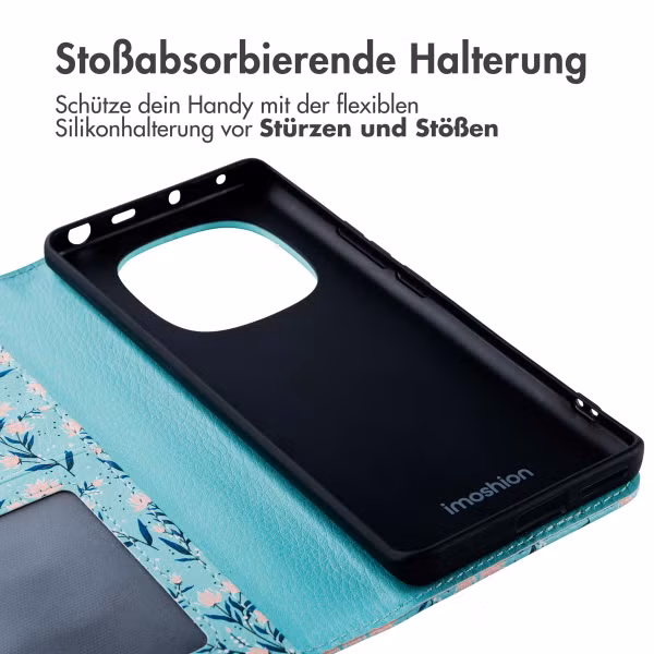 imoshion Design Klapphülle Xiaomi Redmi Note 14 Pro (4G) - Blue Flowers