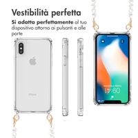 imoshion Back Cover mit Band + Armband Apple iPhone X / Xs - Perlenherzen