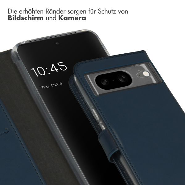 Selencia Echtleder Klapphülle Google Pixel 8 - Blau