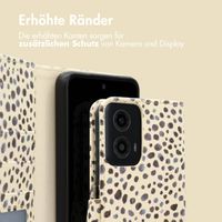 imoshion Design Klapphülle für das Motorola Moto G34 - Black And White Dots