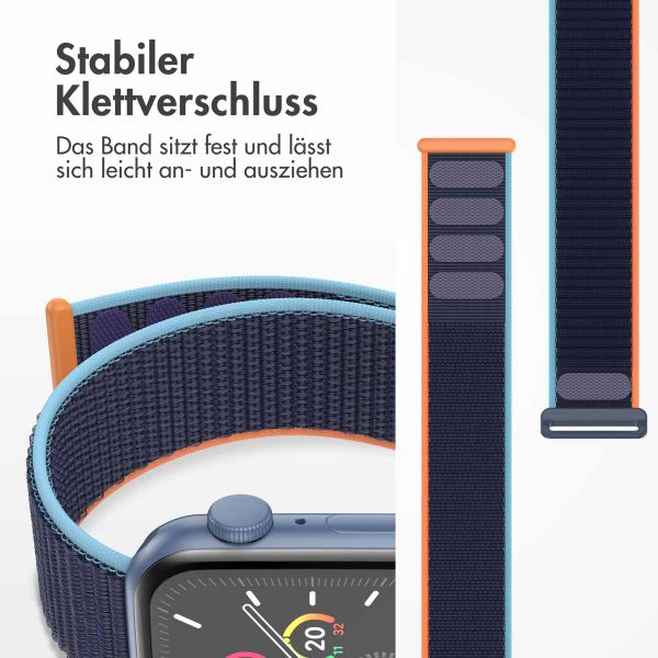 imoshion Nylon-Armband⁺ für die Apple Watch Series 1 bis 9 / SE (38/40/41 mm) | Series 10 (42 mm) - Dark Navy Blue