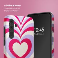 Selencia Vivid Back Cover Samsung Galaxy A55 - Double Hearts Rubine Red Lilac