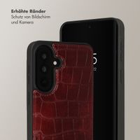 Selencia Nova Croco HandyHülle mit Kordel und Kartenhalter Samsung Galaxy A37 (5G) - Burgundy