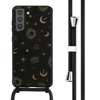 imoshion Silikonhülle design mit Band für das Samsung Galaxy S21 FE - Sky Black