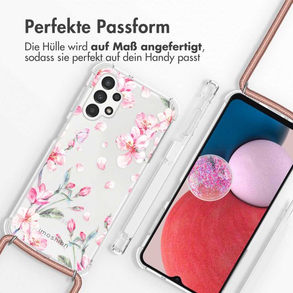 imoshion Design Hülle mit Band für das Samsung Galaxy A13 (4G) - Blossom Watercolor