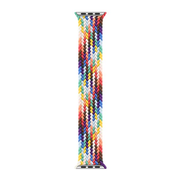 Apple Geflochtenes Solo Loop für  Apple Watch | 44/45/46/49 mm - Größe 3 - Rainbow Pride