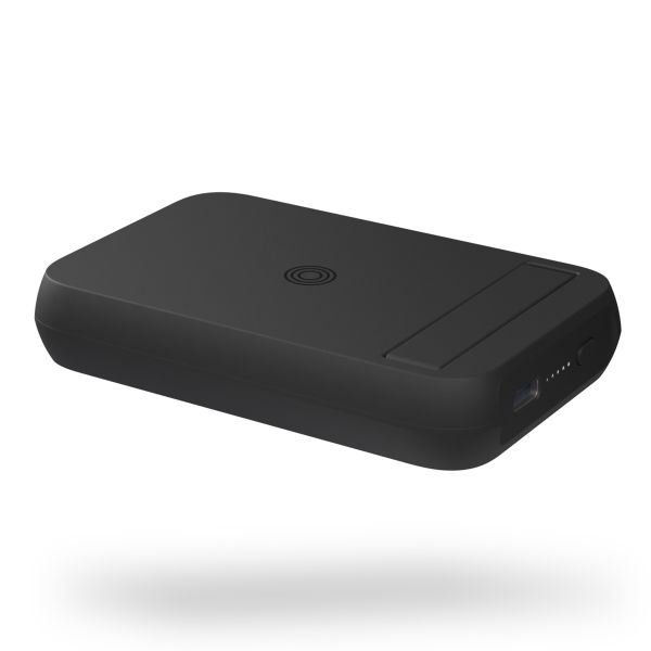 Zens Magnetische Powerbank mit Ständer - Geeignet für MagSafe und Qi2 - 4.000 mAh - Schwarz