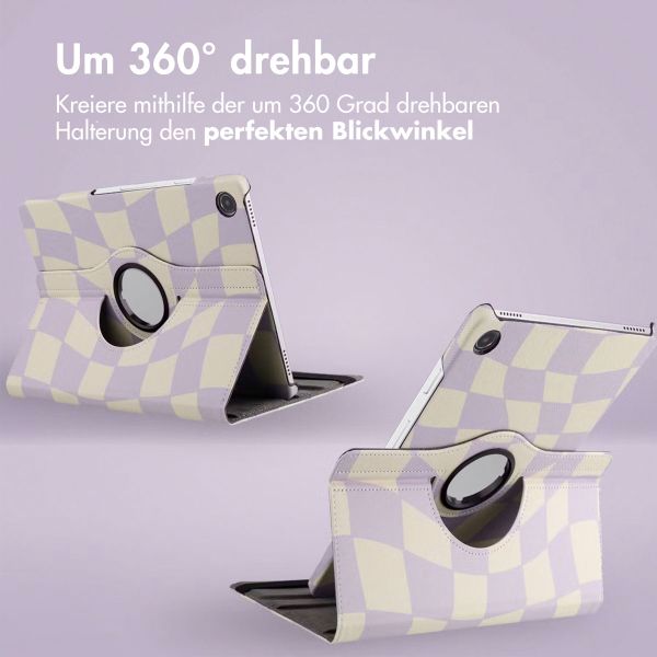 imoshion 360° drehbare Design Klapphülle Samsung Galaxy Tab A9 Plus - Dancing Cubes
