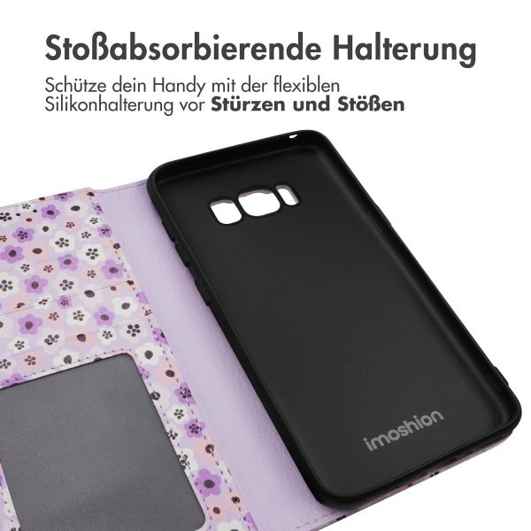 imoshion ﻿Design Klapphülle für das Samsung Galaxy S8 - Purple Flowers