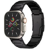 Accezz Mattes Titanstahlarmband für die Apple Watch Series 1 bis 10 / SE / Ultra (2) (44/45/46/49 mm) - Schwarz