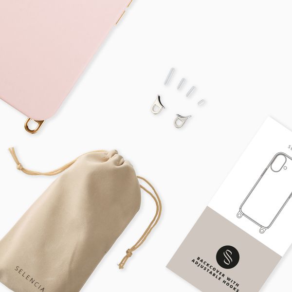 Selencia Rivièra Backcover mit MagSafe mit abnehmbaren Haken Apple iPhone SE (2022 / 2020) / 8 / 7 - Sorbet Pink