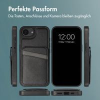 imoshion Backcover mit Kartenfach und Ständer Apple iPhone 17e / 16e - Schwarz