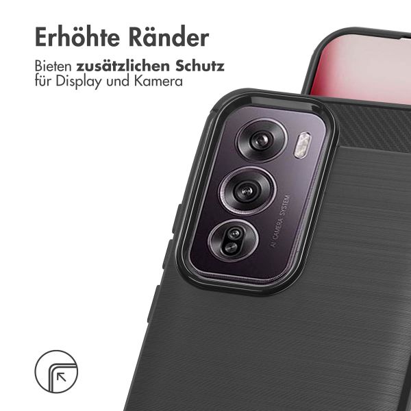imoshion Brushed Back Cover Oppo Reno 12 - Schwarz