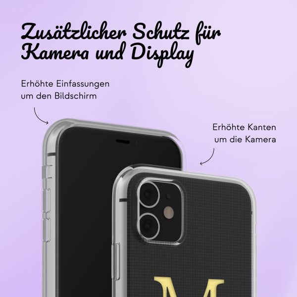 Personalisierte Hülle mit Buchstaben iPhone SE (2022 / 2020) / 8 / 7 - Transparent