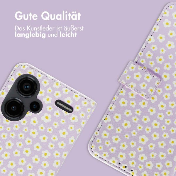 imoshion Design Klapphülle Xiaomi Redmi Note 13 Pro Plus (5G) - White Daisy