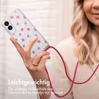 imoshion Design Hülle mit Band Samsung Galaxy S25 Edge - Dusty Rose Connected Hearts