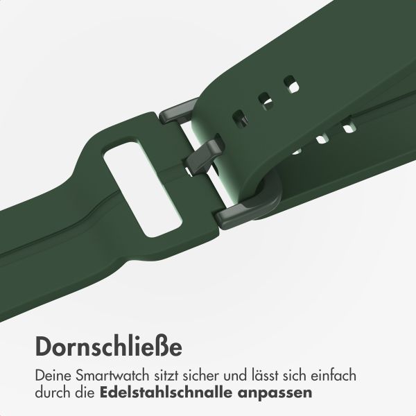 imoshion Silikonarmband für Samsung Galaxy Watch 4 / 5 / 6 / 7 (20 mm) - Dunkelgrün