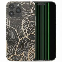 imoshion Design Hülle Apple iPhone 15 Pro Max - Golden Leaves Transparent